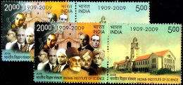 INDIAN INSTT OF SCIEENCE-2X SETENANT PAIRS-ERROR-COLOR VARIETY-INDIA-2008-SCARCE-MNH-J1-12 - Variedades Y Curiosidades