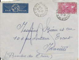 ALGERIE - 1940 - SEUL SUR LETTRE Par AVION De ALGER => MARSEILLE - Cartas & Documentos