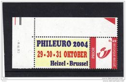 BELGIQUE, TIMBRE PERSONNALISE ** MNH DUO STAMP PHILEURO 2004 NEERLANDAIS.   (4BD40B) - Other & Unclassified