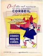 93- CORBEIL- PROTEGE CAHIER PATES ALIMENTAIRES CORDON ROUGE- GRANDS MOULINS - TABLE DEPARTEMENTS - Alimentaire