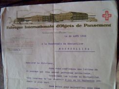 Facture Fabrique Internationale D Objets De Pansements  A Neuhausen Schafouse Annee 1928 Suisse - Svizzera