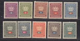 Liechtenstein 1950 Dienstmarken 10v ** Mnh (33955) - Service