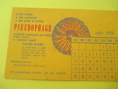 Buvard Publicitaire à 2 Volets /Laboratoires SERVIER/Orléans/Pseudophage/Pyridium/Août 1958                      BUV289 - Drogisterij En Apotheek