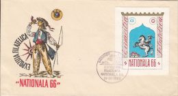 62192- COACHMAN, BUCHAREST PHILATELIC EXHIBITION, SPECIAL COVER, 1966, ROMANIA - Lettres & Documents