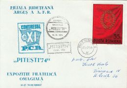 62193- COMMUNIST PARTY CONGRESS, SPECIAL COVER, 1974, ROMANIA - Briefe U. Dokumente