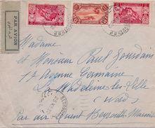 GRAND LIBAN - LETTRE BEYROUTH POUR LA FRANCE - LA MADELEINE (NORD) 1932 - Luftpost