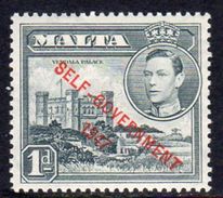 Malta GVI 1948-53 New Constitution Overprints, 1d Grey, MNH SG 236a (A) - Malte