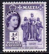 Malta 1956-8 ¼d Definitive, Great Siege Monument, MNH SG 266 (A) - Malte
