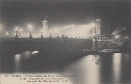 Astronomie -  Nuit - Paris - Pont Alexandre III - Illuminations Fête - Astronomie