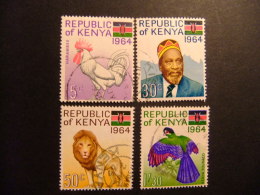 KENYA 1964 PROCLAMATION De La RËPUBLIQUE Yvert N 15 / 18 &ordm; FU Incomplet - Kenya (1963-...)