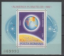 Romania 1981. Planets Sheet MNH (**) Michel: Block 181 / 4 EUR - Neufs