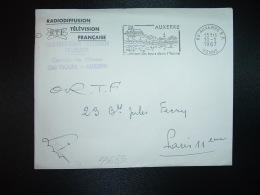 LETTRE OBL.MEC.10-1-1967 AUXERRE RP (89 YONNE) RADIODIFFUSION TELEVISION FRANCAISE - Frankobriefe