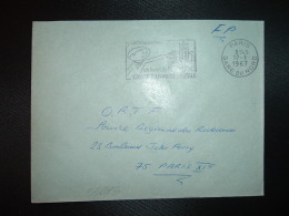 LETTRE OBL.MEC.17-1-1967 PARIS GARE DU NORD + CAISSE D'EPARGNE POSTALE - Civil Frank Covers