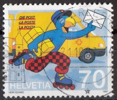 986 Svizzera 1997 "Globi" As Postman Helvetia Switzerland Used - Bandes Dessinées