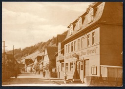 A5188 - Alte Foto Ansichtskarte - Unterweißbach - Lichtetalstraße - Gaststätte Zum Hirsch - Konsum Fotocolor - Saalfeld