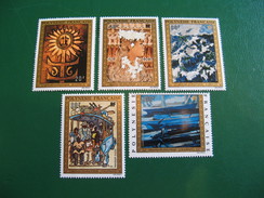 POLYNESIE YVERT POSTE AERIENNE N° 77/81 TIMBRES NEUFS ** LUXE - MNH - SERIE COMPLETE - COTE 110,00 EUROS - Unused Stamps