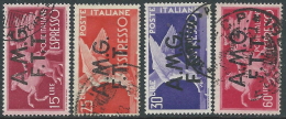 1947-48 TRIESTE A USATO ESPRESSO 4 VALORI - R14-7 - Exprespost