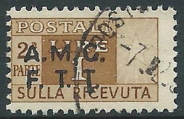 1947-48 TRIESTE A USATO PACCHI POSTALI SEZIONE DI DESTRA 1 LIRA - R14-6 - Postal And Consigned Parcels