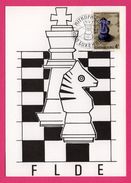 Carte Maximum - Échecs - Mitropa Cup - Luxembourg FLDE - Commission F.S.P.L. Maximaphilie - 2ème Année De L'Enfant 1981 - Maximumkaarten