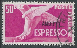 1952 TRIESTE A USATO ESPRESSO 50 LIRE - R14-7 - Posta Espresso