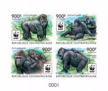 Centrafrica 2015, WWF, Gorillas, 4val In BF De Luxe - Gorilla's