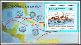 CUBA 1982, SHIP, INTERNATIONAL STAMP EXHIBITION PHILEXFRANCE'82, MNH BLOCK With GOOD QUALITY, *** - Neufs