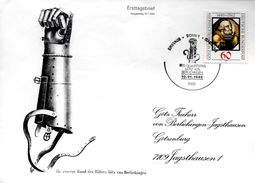 ALLEMAGNE   FDC 1980 Vitrail Chevalier Gotz Von Berlichingen - Vetri & Vetrate