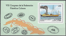 CUBA 1982, SHIP, CUBAN PHILATELIC CONGRESS And NATIONAL PHILATELIC EXHIBITION, MNH BLOCK In GOOD QUALITY, *** - Neufs