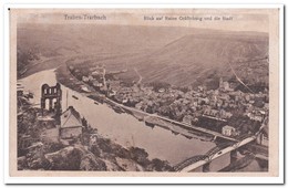 Traben-Trarbach, Blick Auf Ruïne Gräfinburg Und Die Stadt - Traben-Trarbach