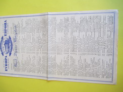 Menu De Restaurant/Hotel Europa / SARAJEVO/ Yougoslavie/ Menu En Français , Allemand Et Yougoslave/1957          MENU207 - Menus