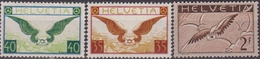 Switzerland - Svizzera 1929/30: Simboli Posta Aerea Carta Opaca A13a/A15a MH - Nuevos