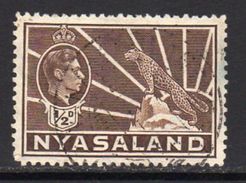 Nyasaland 1938-44 GVI Definitives ½d Brown, Used, SG 130a (BA2) - Nyassaland (1907-1953)