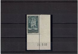 CATHEDRALE DE REIMS 3f TYPE IV COIN DE FEUILLE AVEC DATE ** TB SIGNE CALVES - Unused Stamps