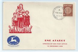 ISRAEL  COVER. OPENING OF NEW POST OFFICE -  BNE ATAROT 1953 #I367. - Briefe U. Dokumente