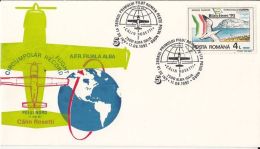 62256- CALIN ROSETTI, CIRCUMPOLAR RECORD FLIGHT, NORTH POLE, SPECIAL COVER, 1992, ROMANIA - Polar Flights
