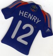 Magnet Magnets Maillot De Football Pitch Equipe De France Henry Thierry - Sports
