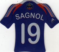 Magnet Magnets Maillot De Football Pitch Equipe De France Sagnol - Sports