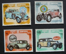 Cars Stamps - Estampillas De Autos Antiguos - Kampuchea - Andere (Aarde)