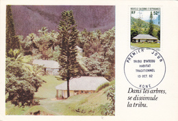 Carte-Maximum NOUVELLE-CALEDONIE N° Yvert 461 (TRIBU D'ATEOU) Obl Sp 1er Jour - Cartoline Maximum