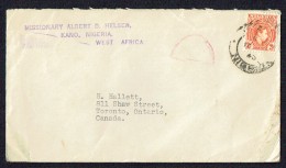 1943  Letter From Kano To Canada  Nigerian Censor Mark - Nigeria (...-1960)