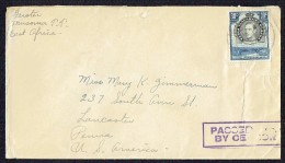 WWII Letter To USA - Tanganyica Censor Mark - Kenya, Uganda & Tanganyika