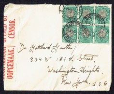 1941  Letter To USA - S.A. Censor Tape - Brieven En Documenten