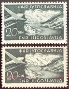 YUGOSLAVIA  - JUGOSLAVIA  -  ERROR - 20 Din Perf. L 12½  - **MNH - 1951 - Airmail