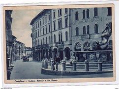 Conegliano Veneto Fontana Nettuno Usata 1940 Impercettibile Pieghina A Dx - Altre Città