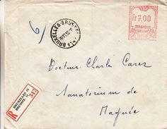 Belgique - Lettre Recom De 1955 ° - Oblit Bruxelles - EMA - Empreintes Machines - ...-1959