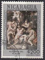 1354 Nicaragua 1984  "Allegoria Del Vizio" Quadro Dipinto Da Correggio Paintings Sileno - Nicaragua