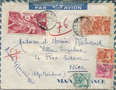 POUR NICE + TIMBRES TAXE - Covers & Documents