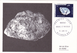 Carte-Maximum NOUVELLE-CALEDONIE N° Yvert PA228 (GEL DE SILICE DE KONE) Obl Sp Ill 1er Jour - Maximumkarten