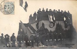 51-CHALONS- ALPHONSE XIII A CHALON , CARTE PHOTO - 1ER JUIN 1909 M. LE ROI ET LE PRESIDENT DE LA REPUBLIQUE - Châlons-sur-Marne