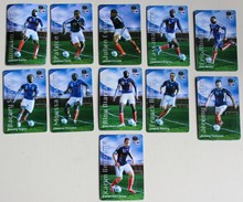 11 Cartes Magnets équipe De France Football 2010 Benzema Gallas Evra Ribéry Abidal - Sport